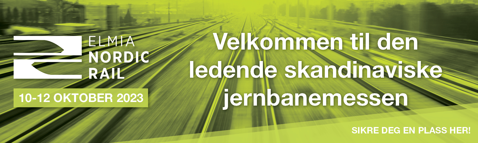 Toppbanner Elmia Nordic Rail 2023 Banner