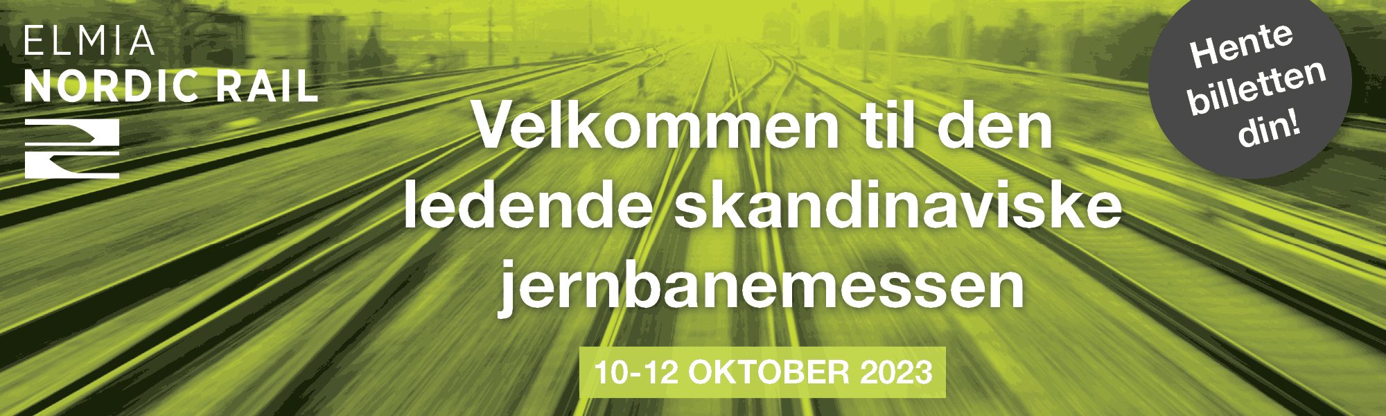 Toppbanner Elmia Nordic Rail 2023 Banner